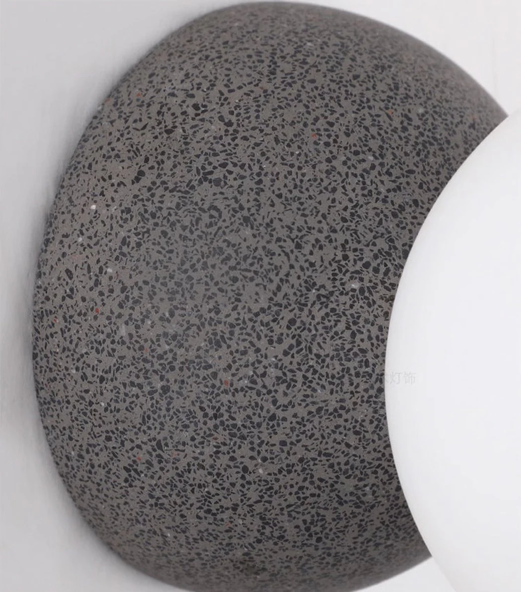 Nero Bianco Minimalist Stone Wall Sconce / Ceiling Light - Image 8