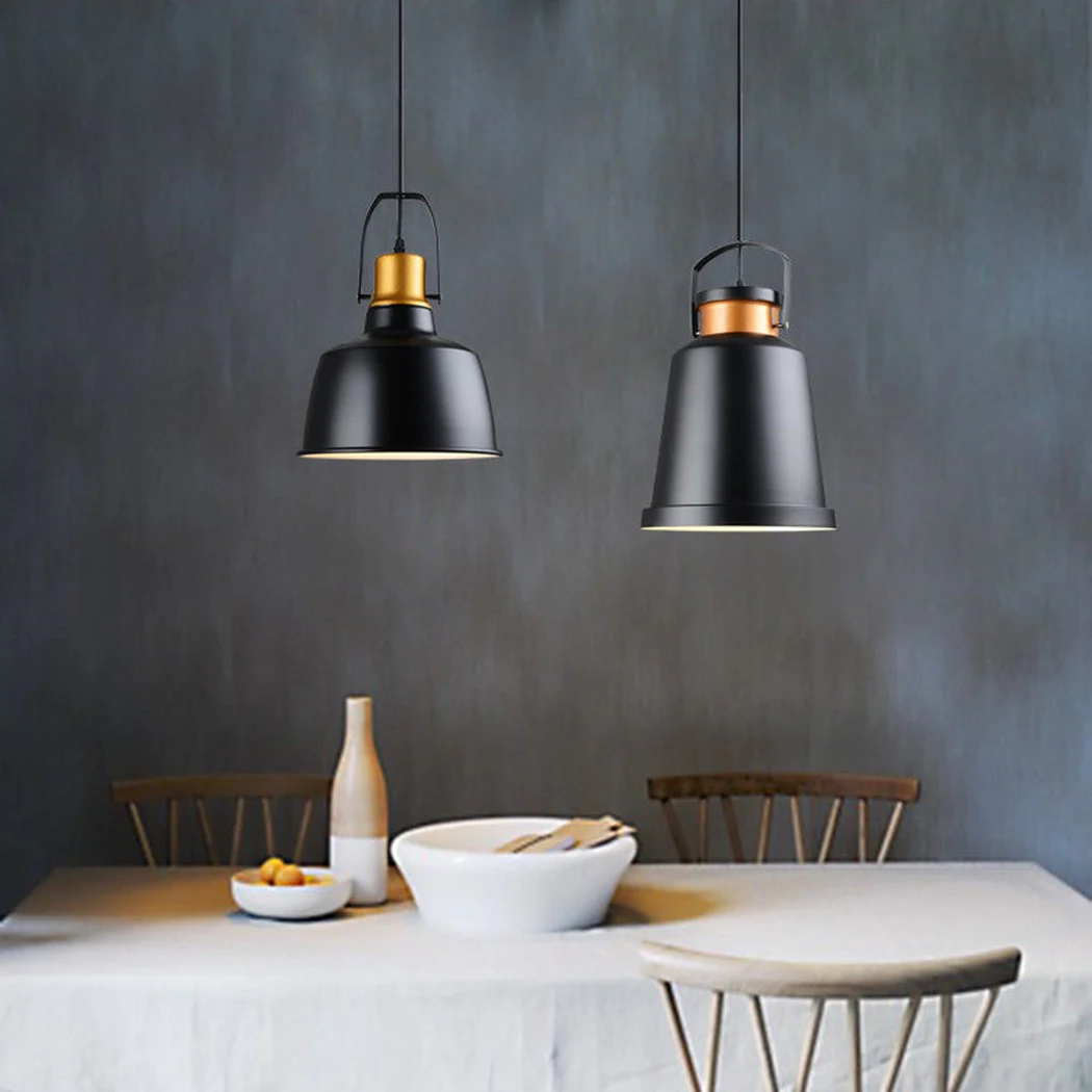 Newman Black Dome Industrial Loft Pendant Light - Image 20