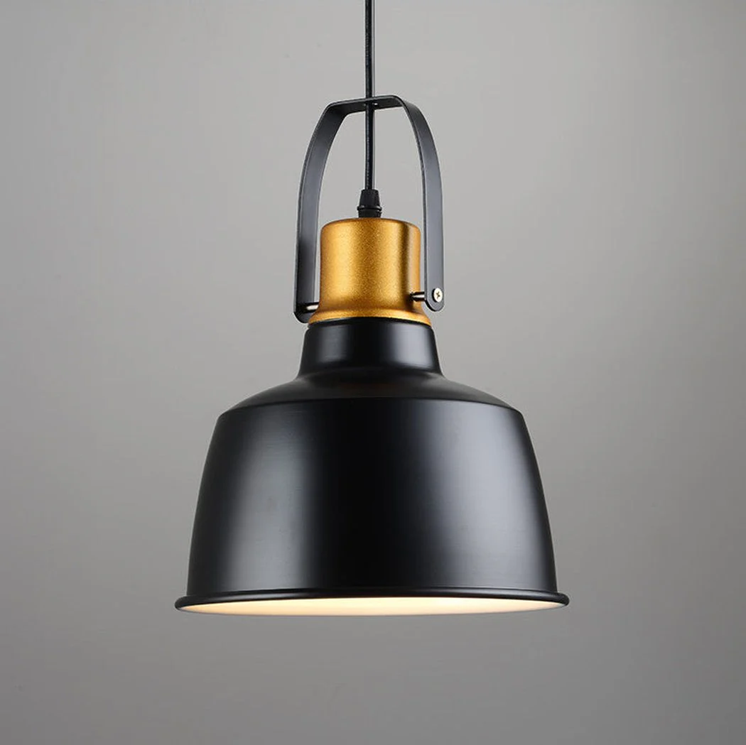 Newman Black Dome Industrial Loft Pendant Light - Image 3