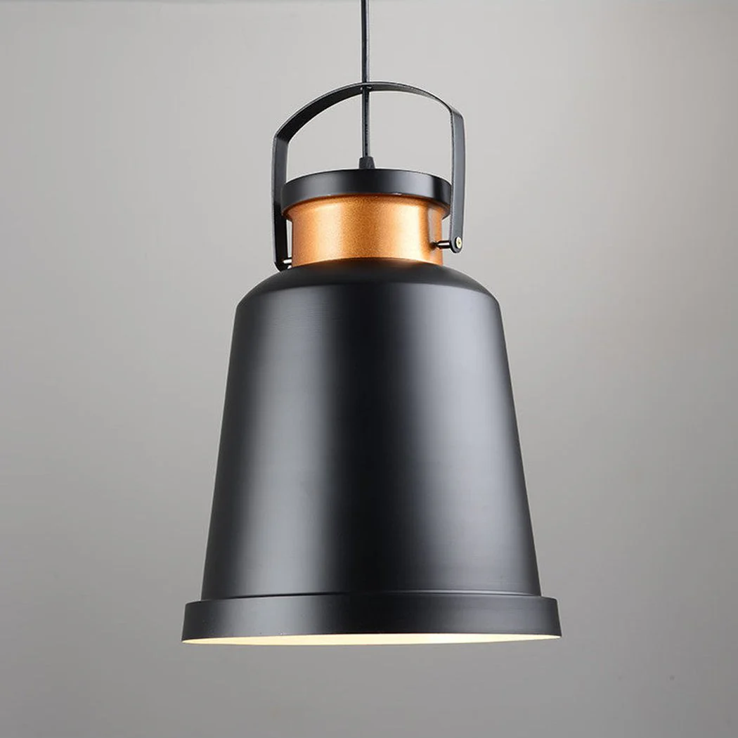 Newman Black Dome Industrial Loft Pendant Light - Image 4