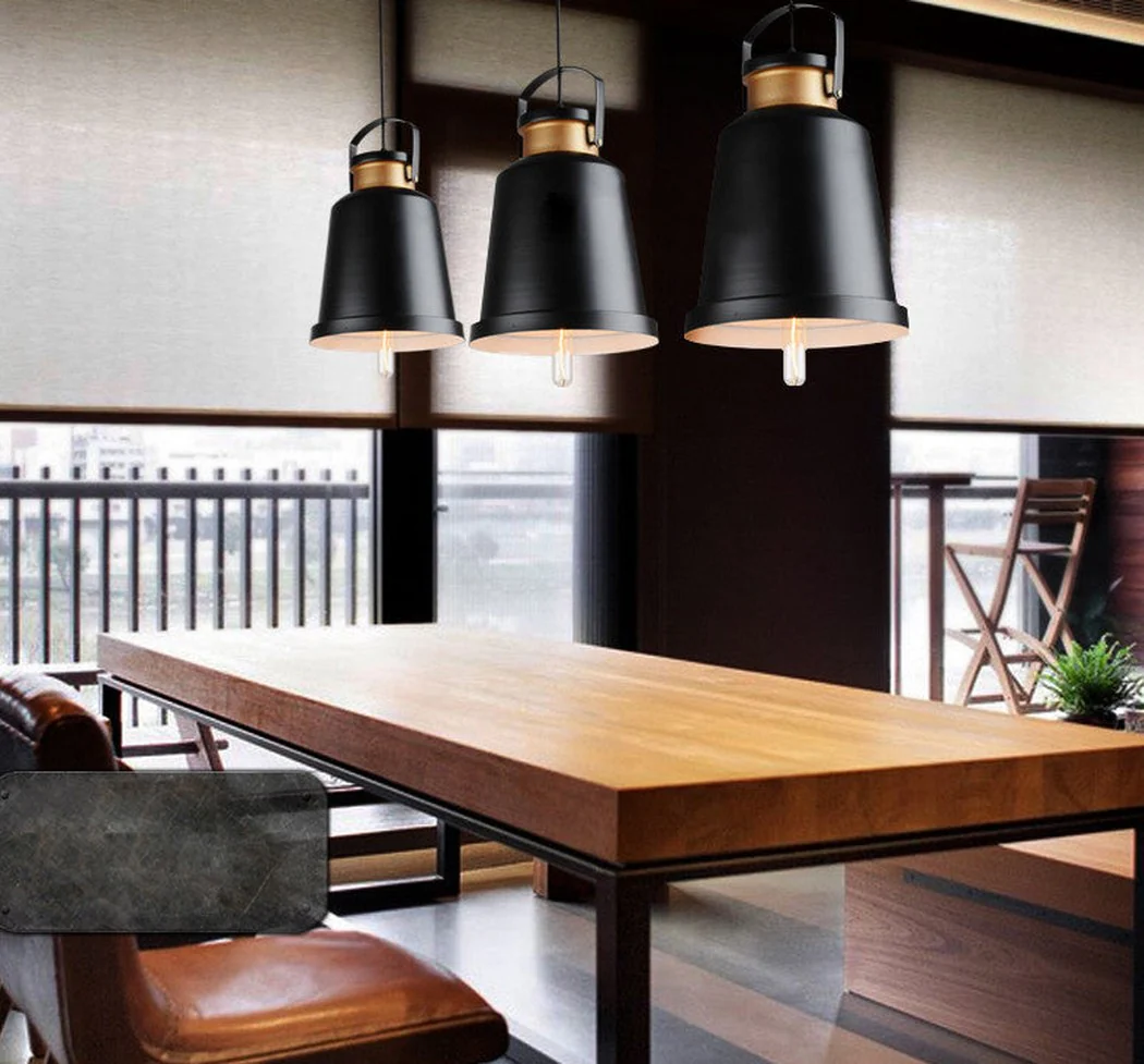 Newman Black Dome Industrial Loft Pendant Light - Image 9