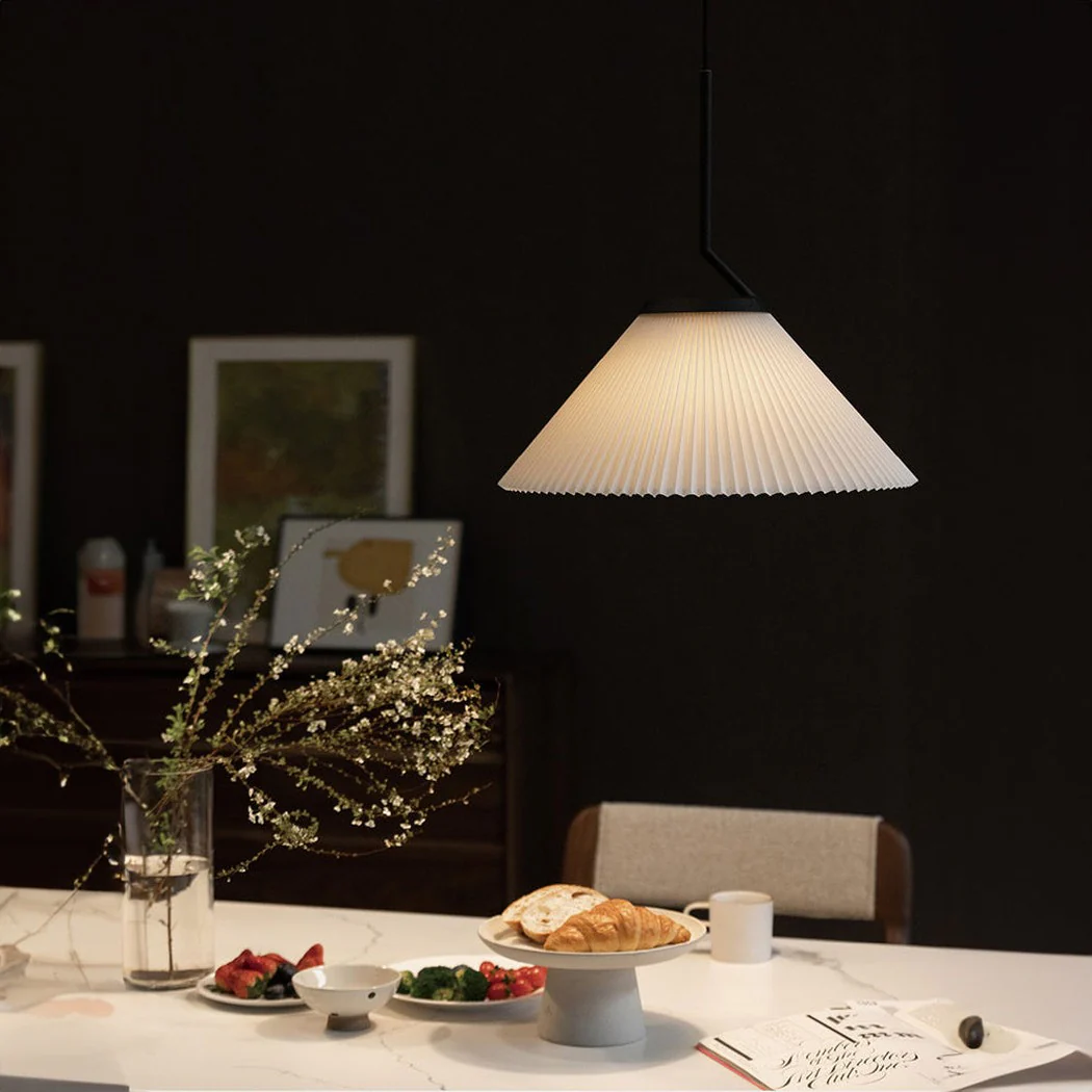 Nobu Pleated Shade Minimalist Pendant Light - Image 11