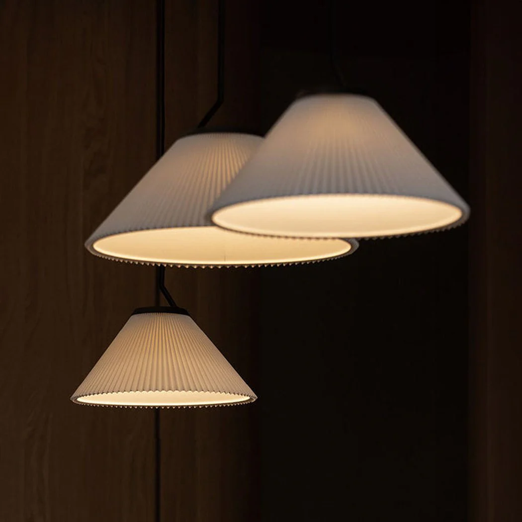 Nobu Pleated Shade Minimalist Pendant Light - Image 3
