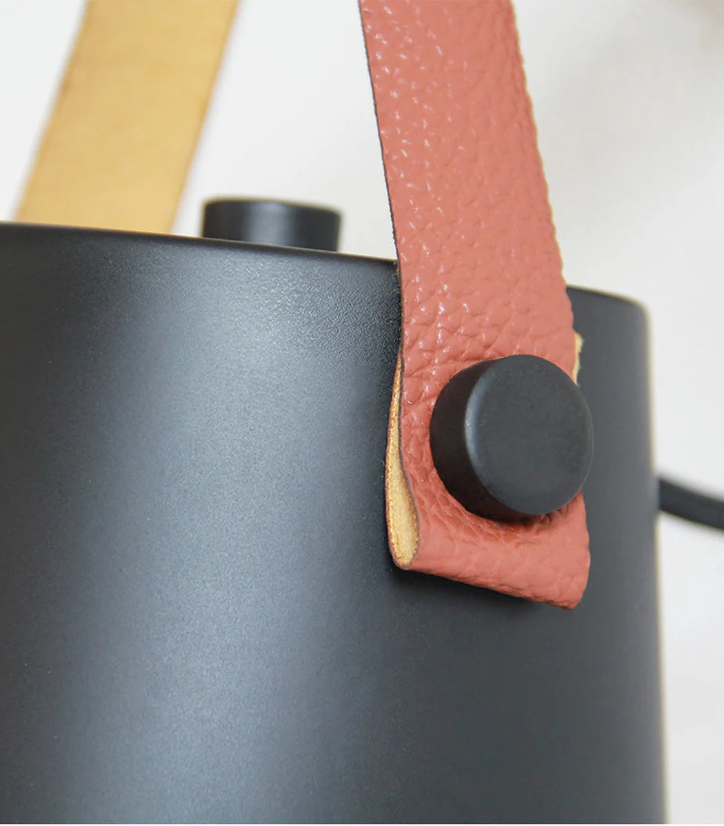Nora Leather strap wooden scandi wall Light - Image 4