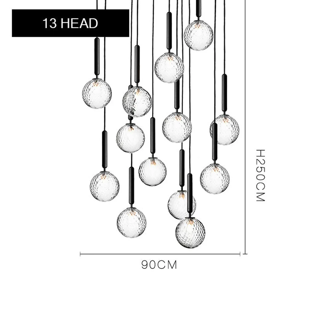 Nostra Minimalist Faceted Crystal Glass cluster Chandelier - Image 6