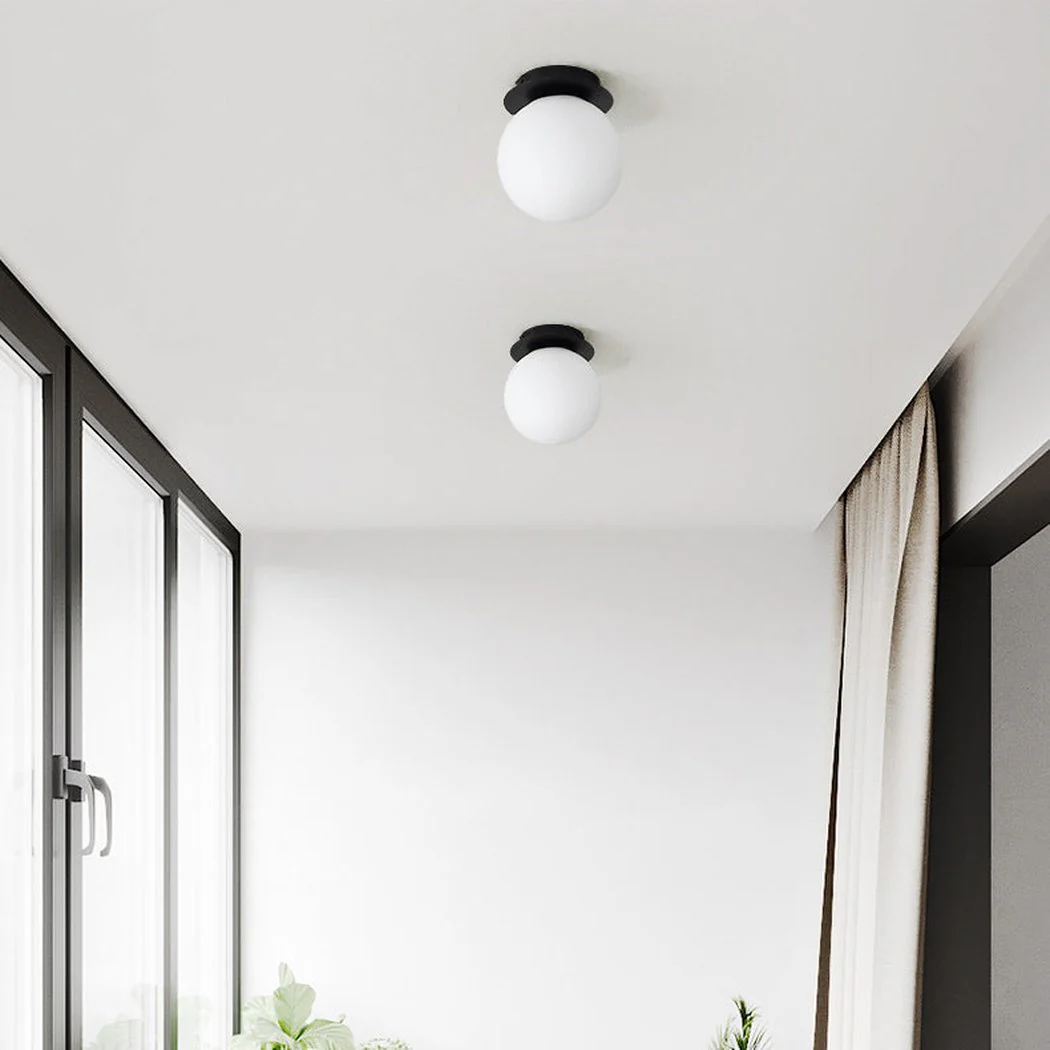 Odesa Black Round Sphere Minimalist Wall Light / Ceiling Light - Image 8