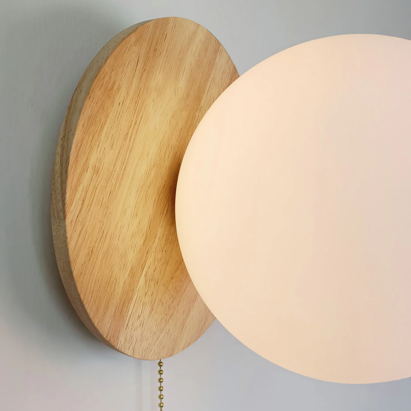 Odesa Wooden Plate Minimalist Line Wall Light - Image 11