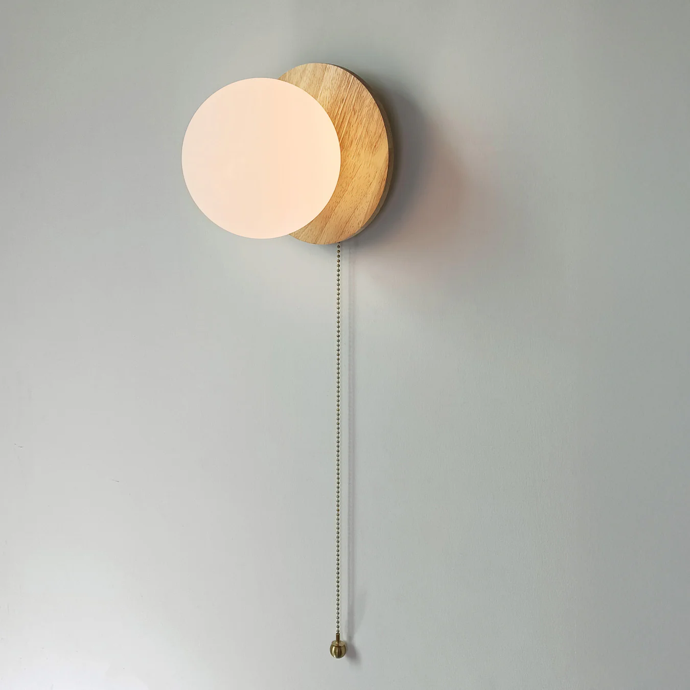Odesa Wooden Plate Minimalist Line Wall Light - Image 12
