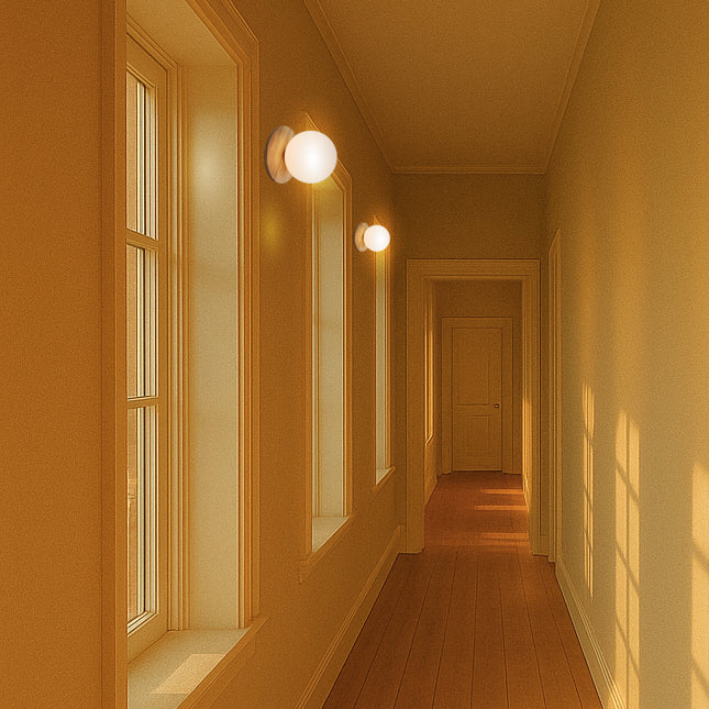 Odesa Wooden Plate Minimalist Line Wall Light - Image 13