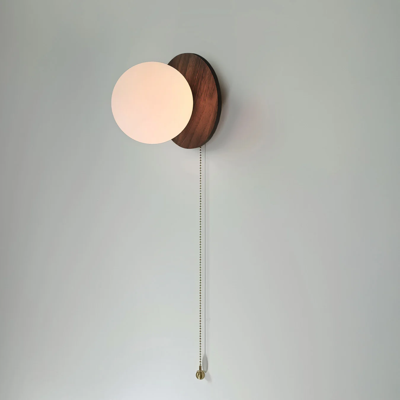 Odesa Wooden Plate Minimalist Line Wall Light - Image 3