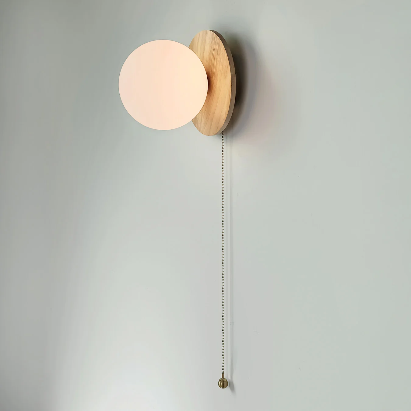 Odesa Wooden Plate Minimalist Line Wall Light - Image 4