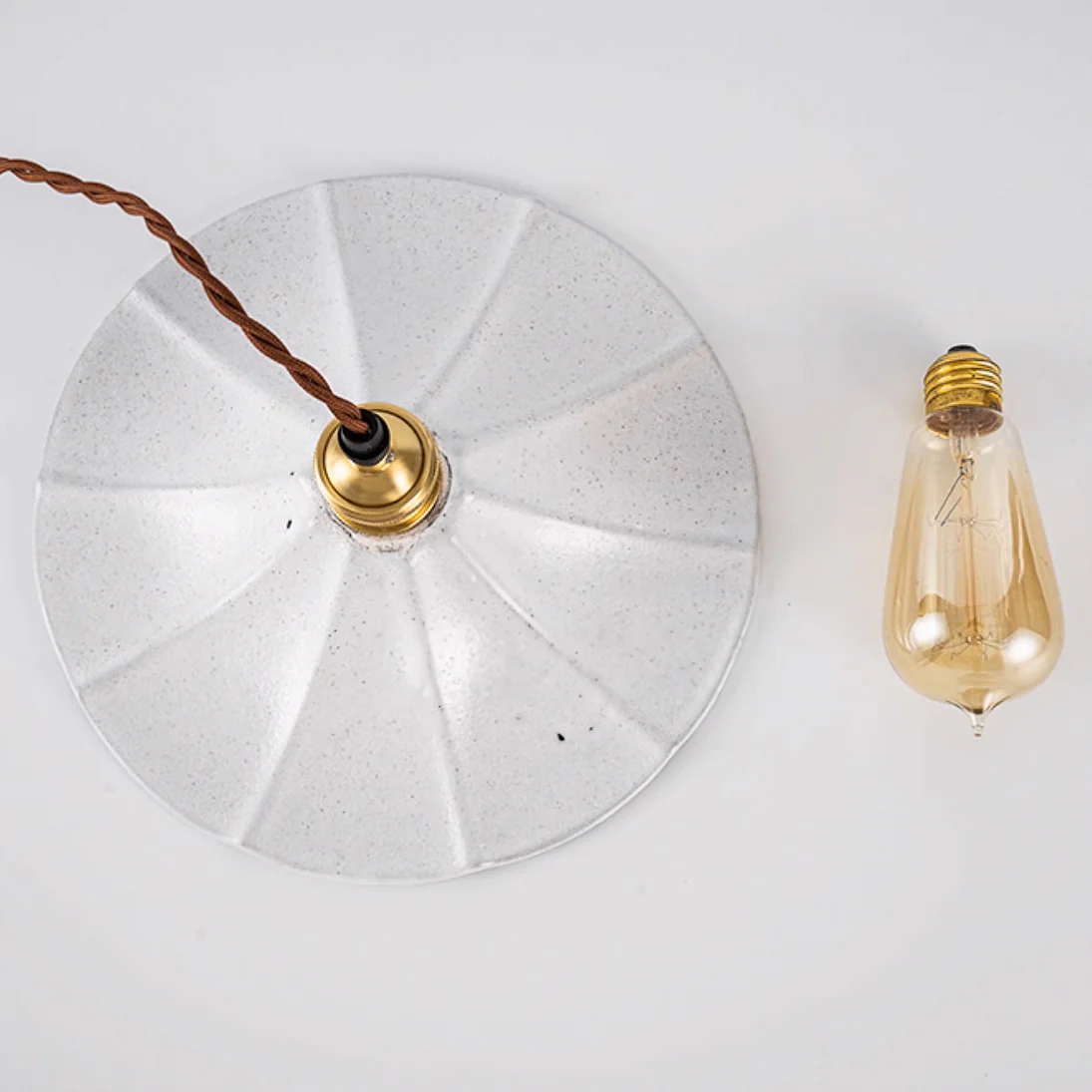 Odette Porcelain Shade Brass Fitting Pendant Light - Image 10