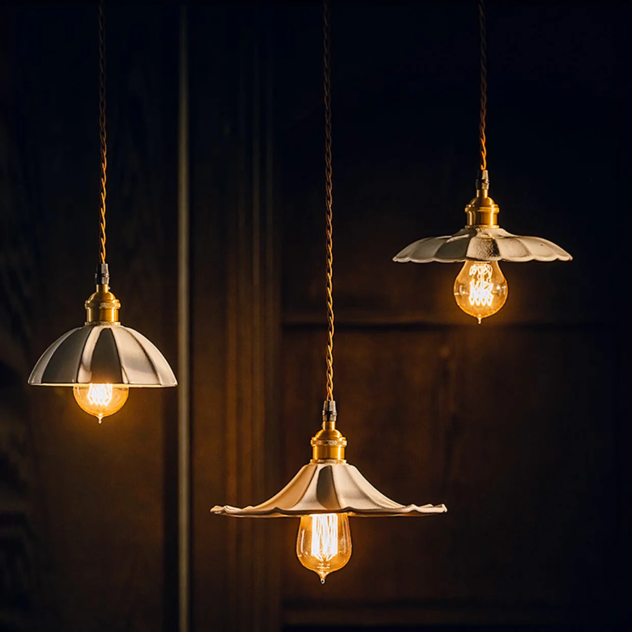 Odette Porcelain Shade Brass Fitting Pendant Light - Image 14
