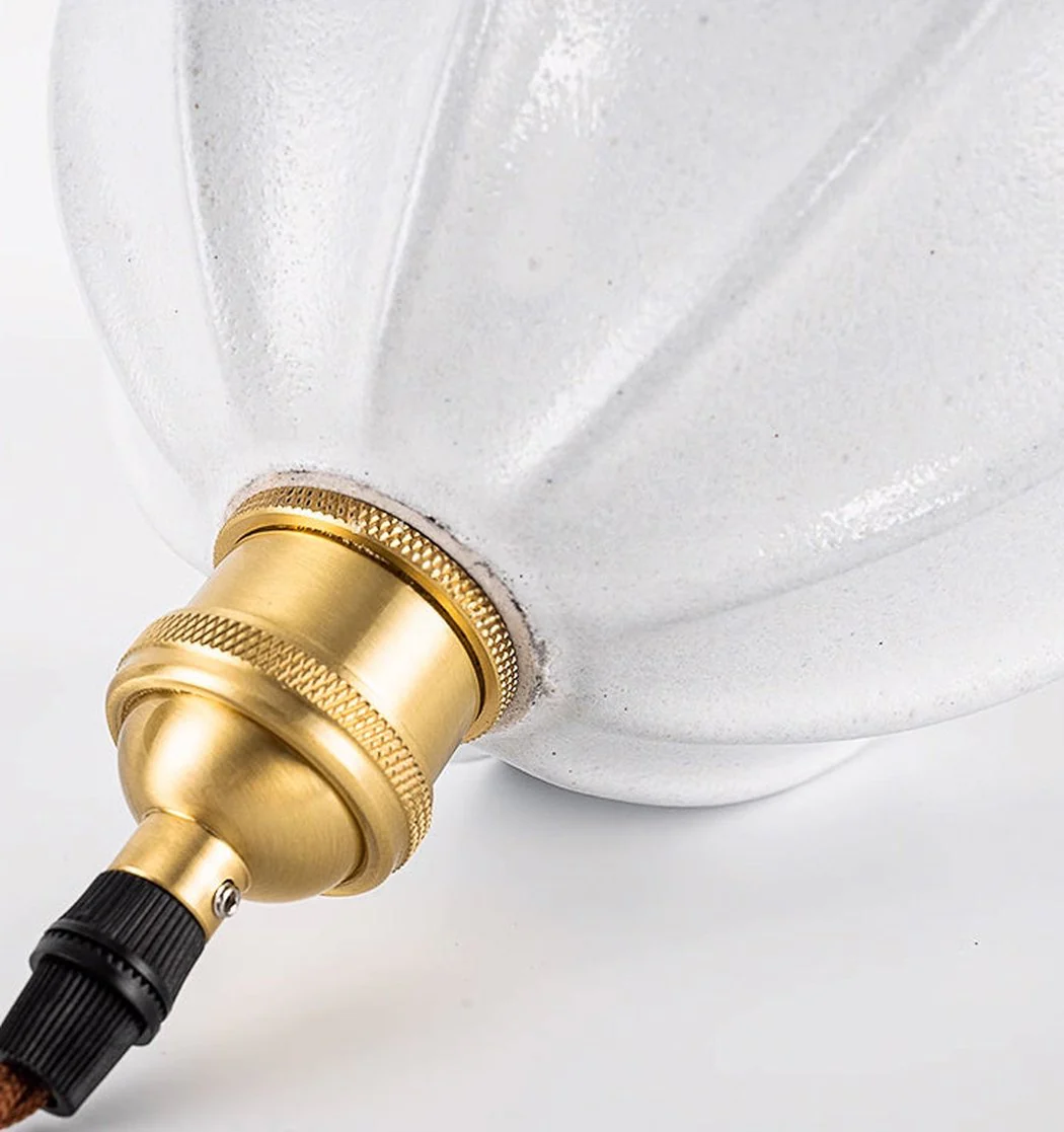 Odette Porcelain Shade Brass Fitting Pendant Light - Image 21