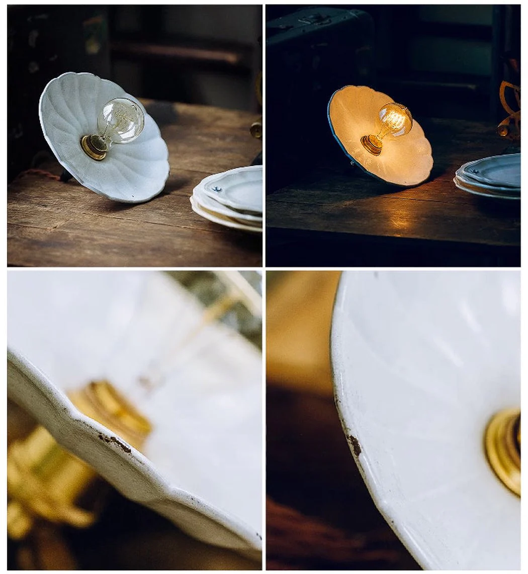 Odette Porcelain Shade Brass Fitting Pendant Light - Image 28