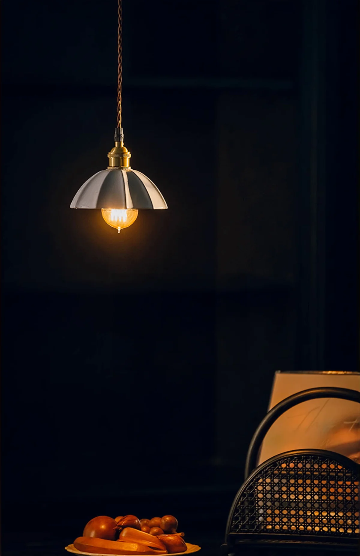 Odette Porcelain Shade Brass Fitting Pendant Light - Image 32