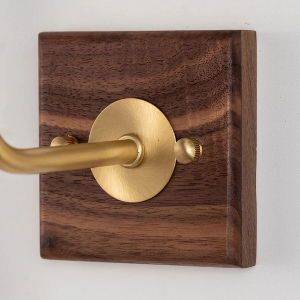Ogilvy brushed brass & wood wall light - Image 14