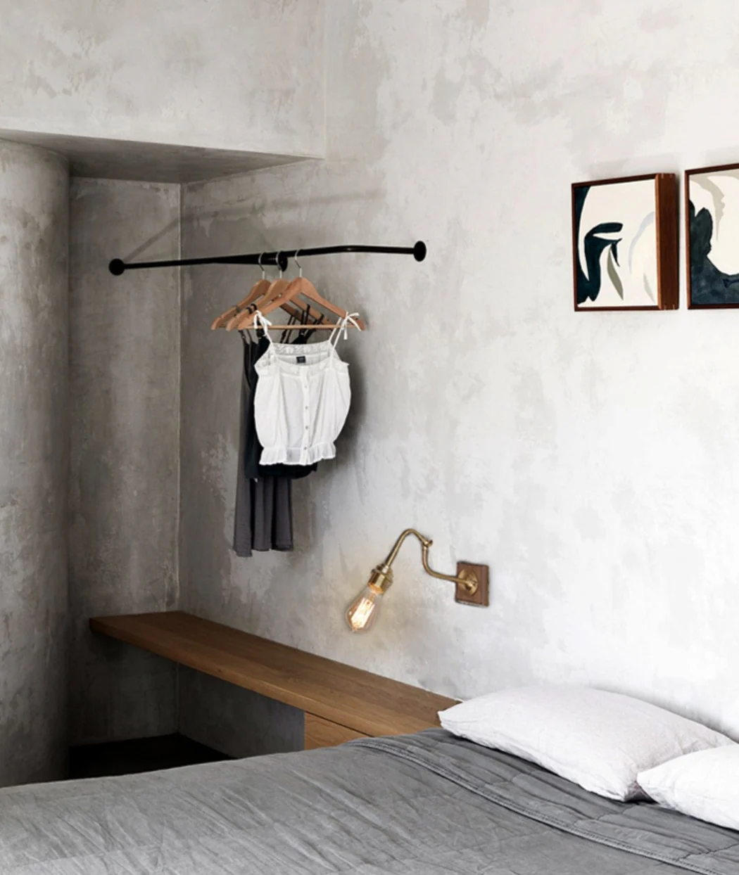 Ogilvy brushed brass & wood wall light - Image 15
