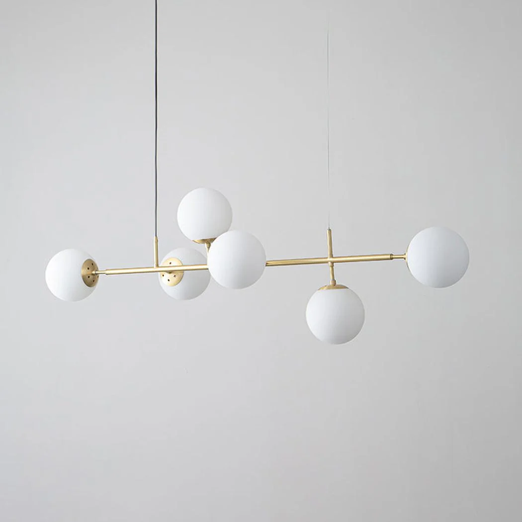 Olive Tree Milky Glass Kitchen Island line pendant light - Image 16