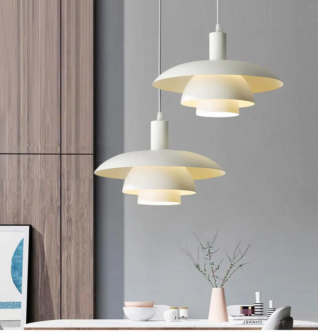 Otago White Mid Century Modern Pendant Light - Image 12