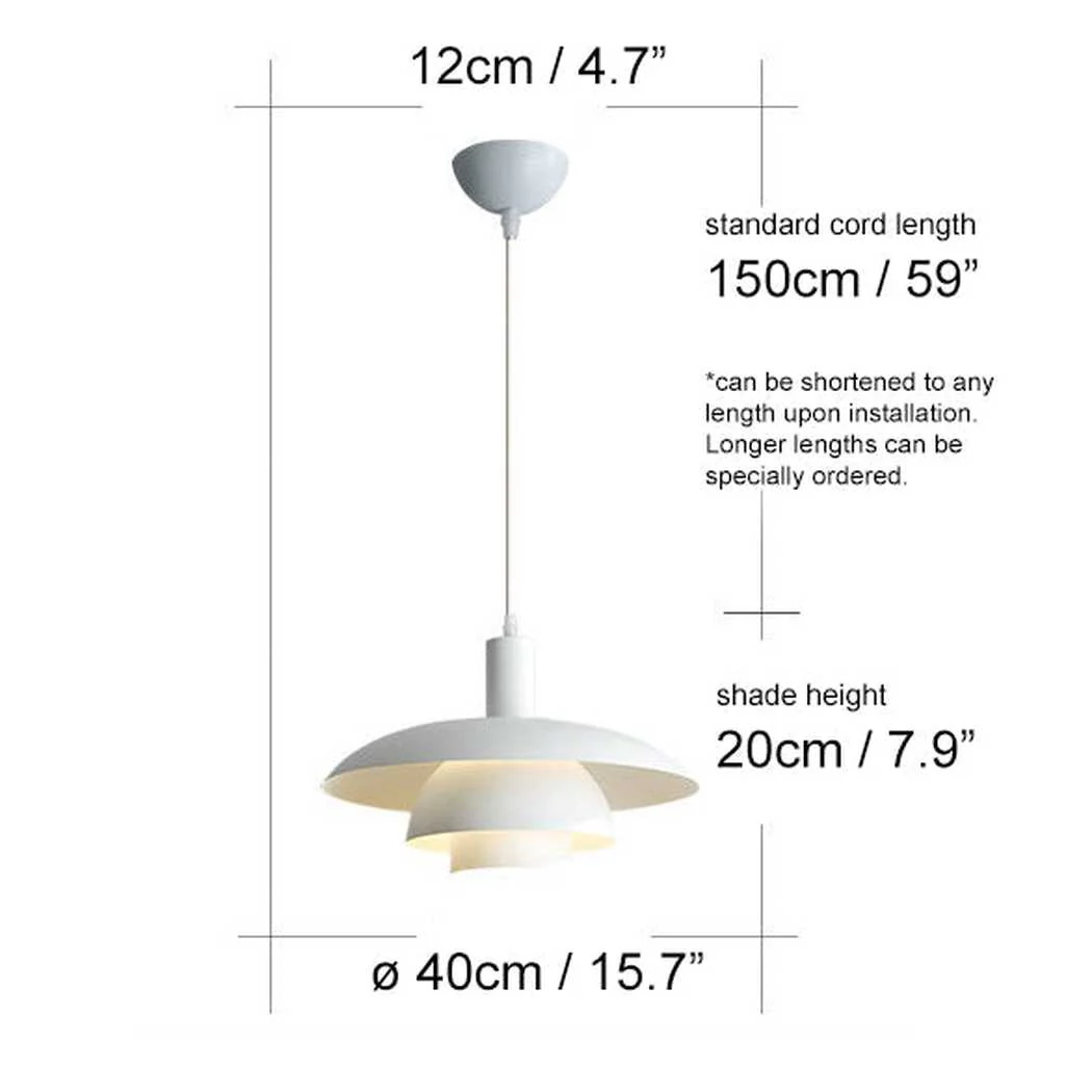 Otago White Mid Century Modern Pendant Light - Image 4