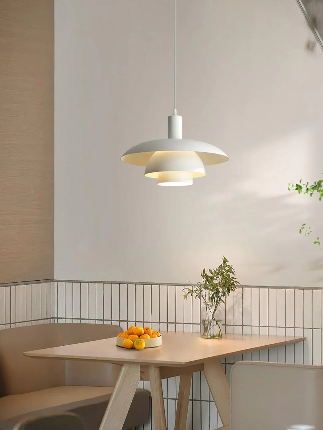 Otago White Mid Century Modern Pendant Light - Image 5