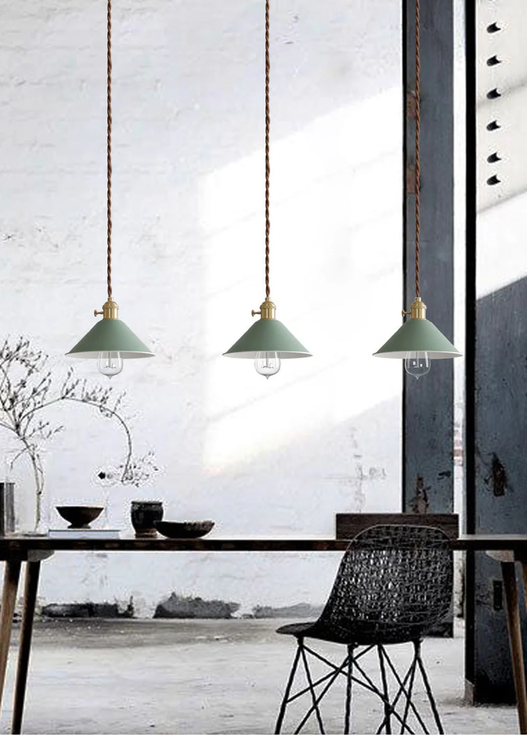 Coloured Cone Shade Industrial Pendant Light - Image 18