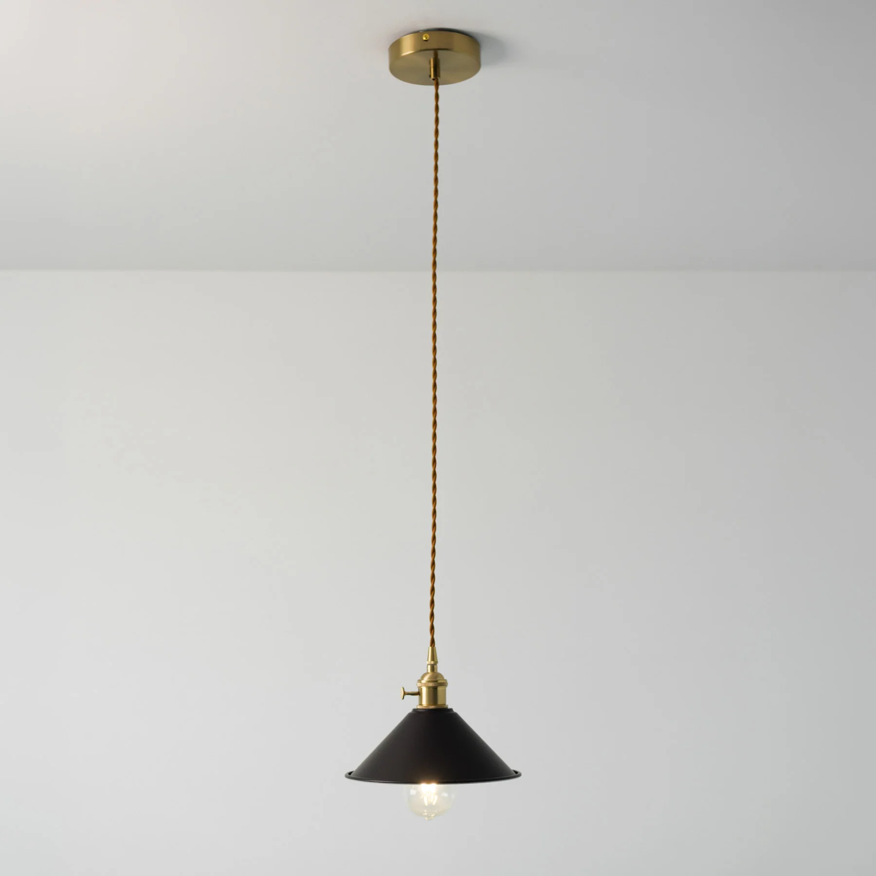 Coloured Cone Shade Industrial Pendant Light - Image 24