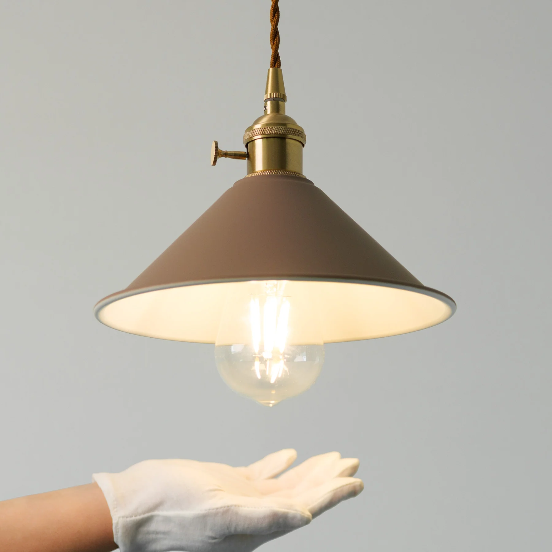 Coloured Cone Shade Industrial Pendant Light - Image 4