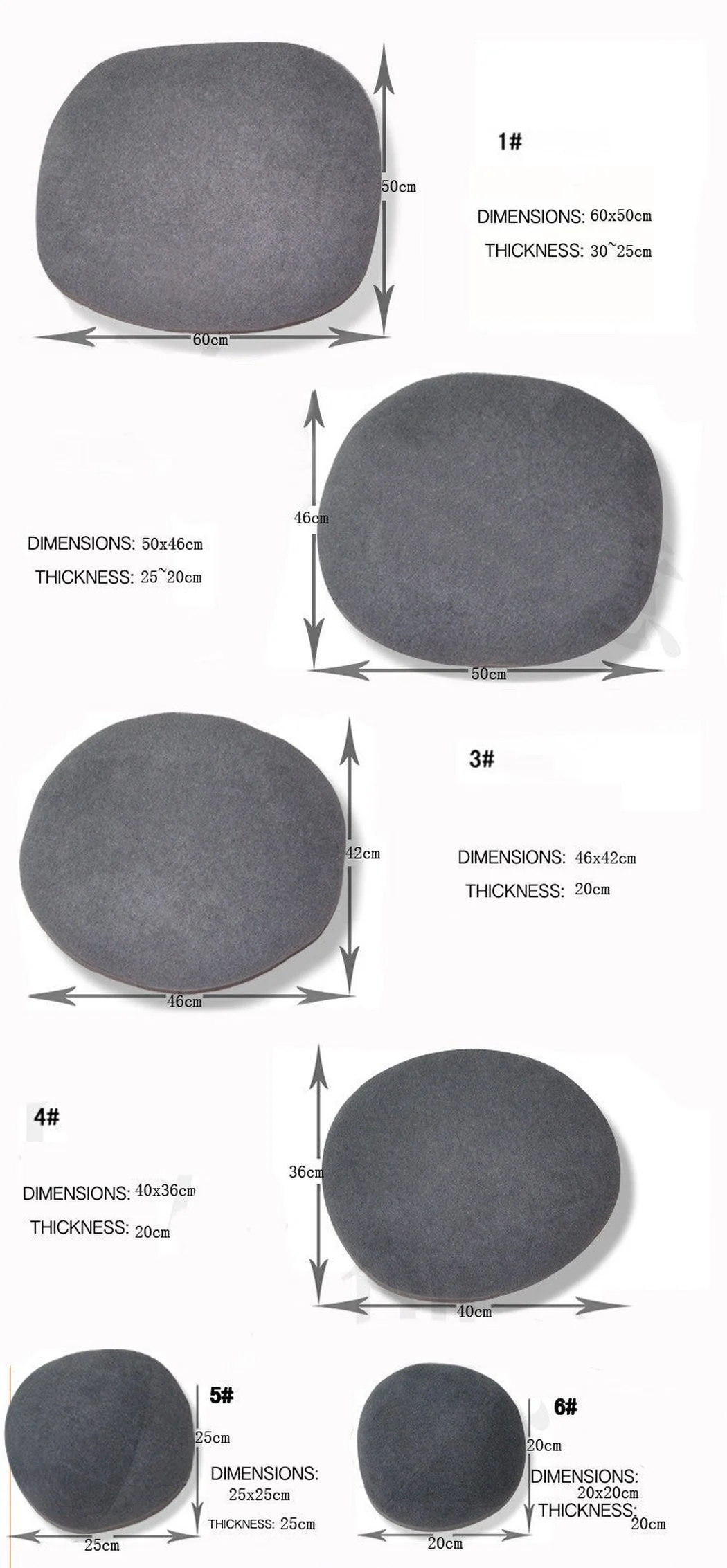 Patterned Pebble Stone Cushion Pillow Cover (Pack of 6) - Image 23