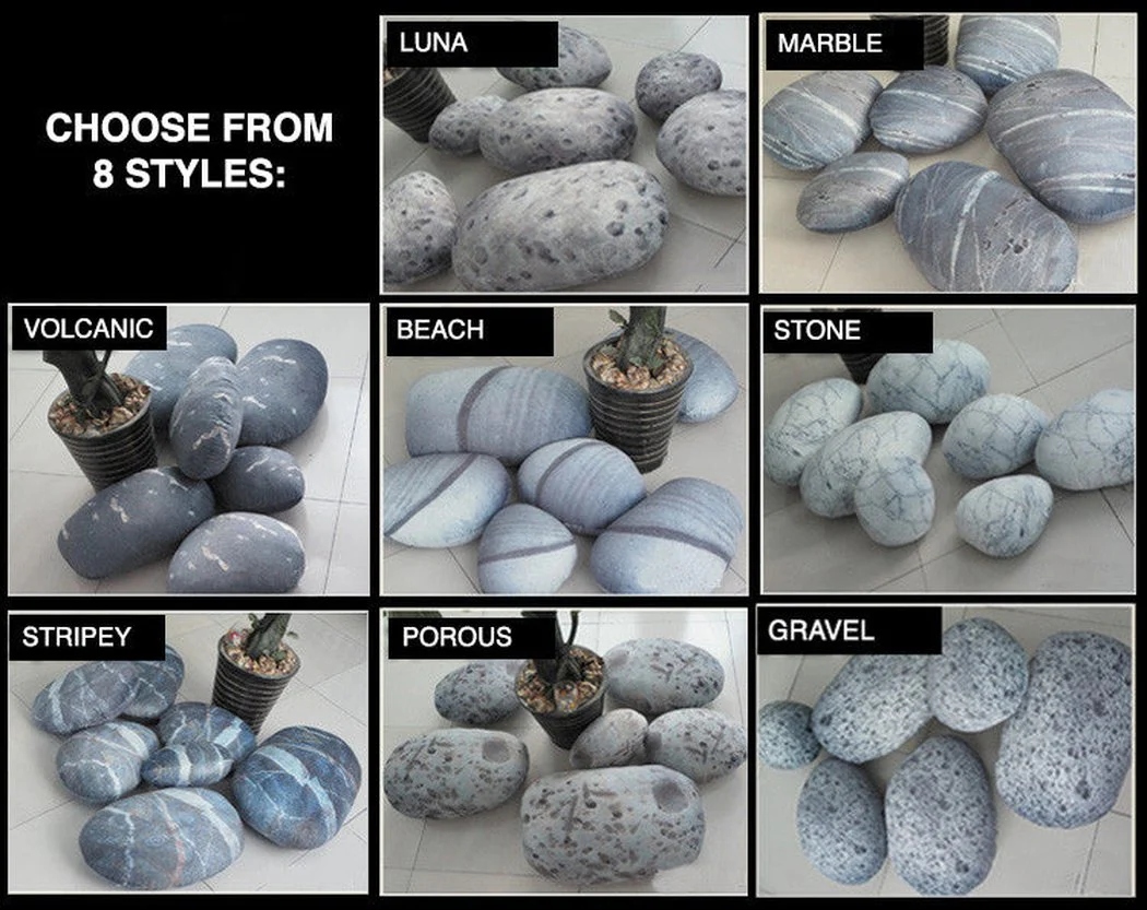 Patterned Pebble Stone Cushion Pillow Cover (Pack of 6) - Image 3