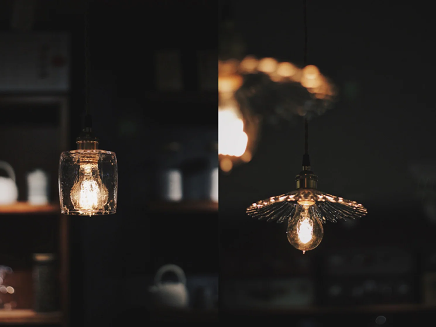 Petunia Glass Mid Century Brass Pendant Light - Image 10