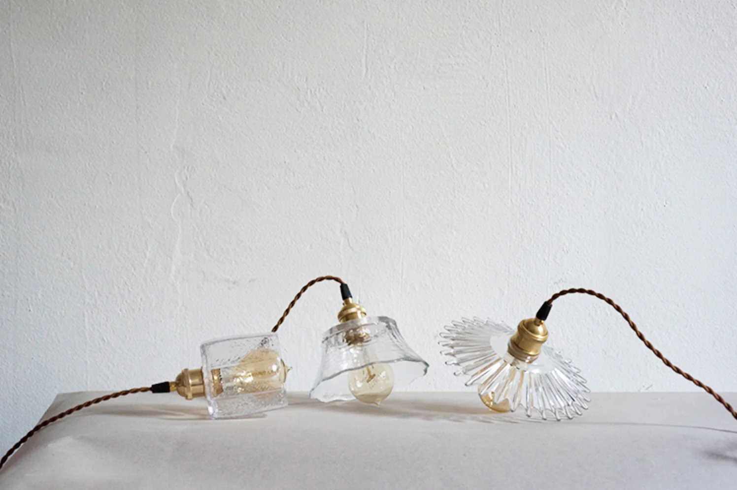 Petunia Glass Mid Century Brass Pendant Light - Image 14