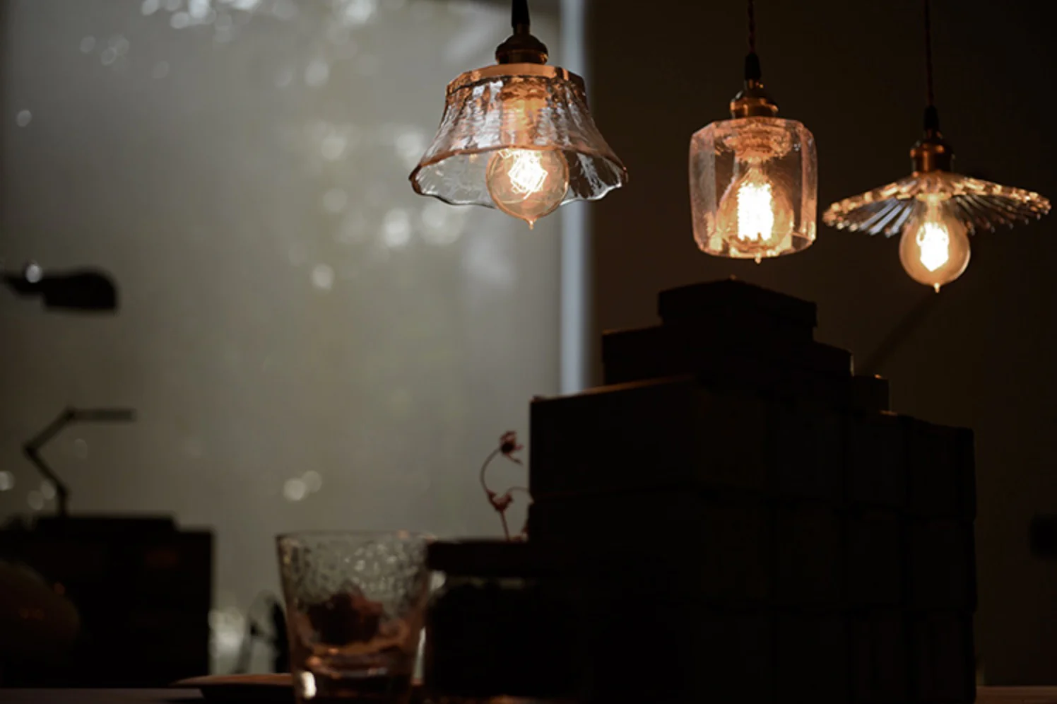 Petunia Glass Mid Century Brass Pendant Light - Image 7
