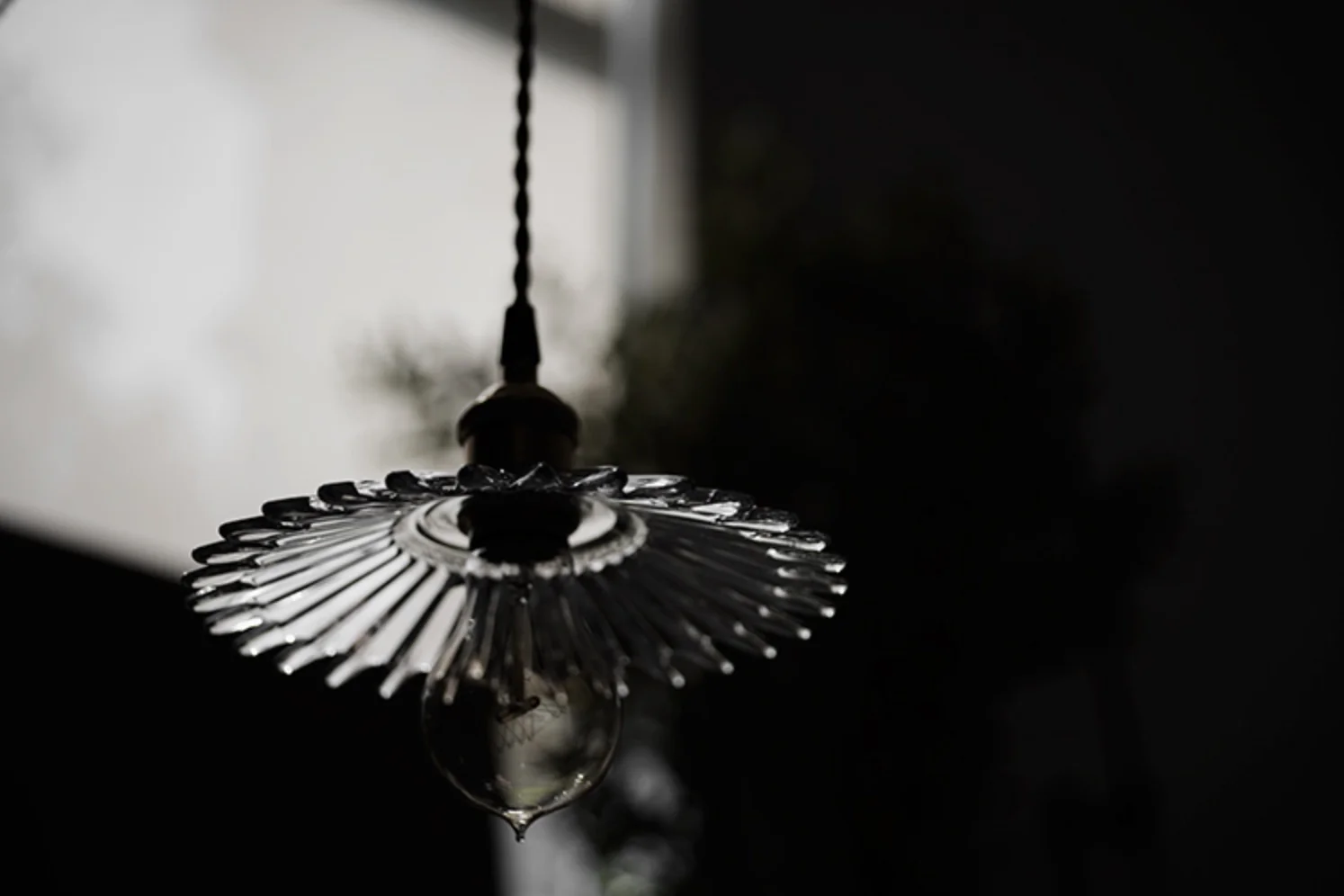 Petunia Glass Mid Century Brass Pendant Light - Image 9