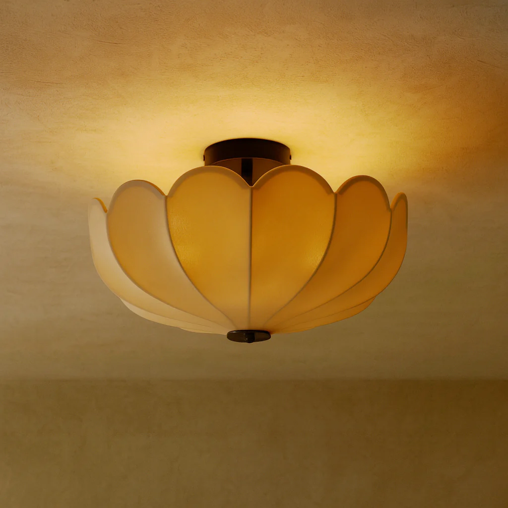 Pivione Handmade Fabric Flower Ceiling Light - Image 3