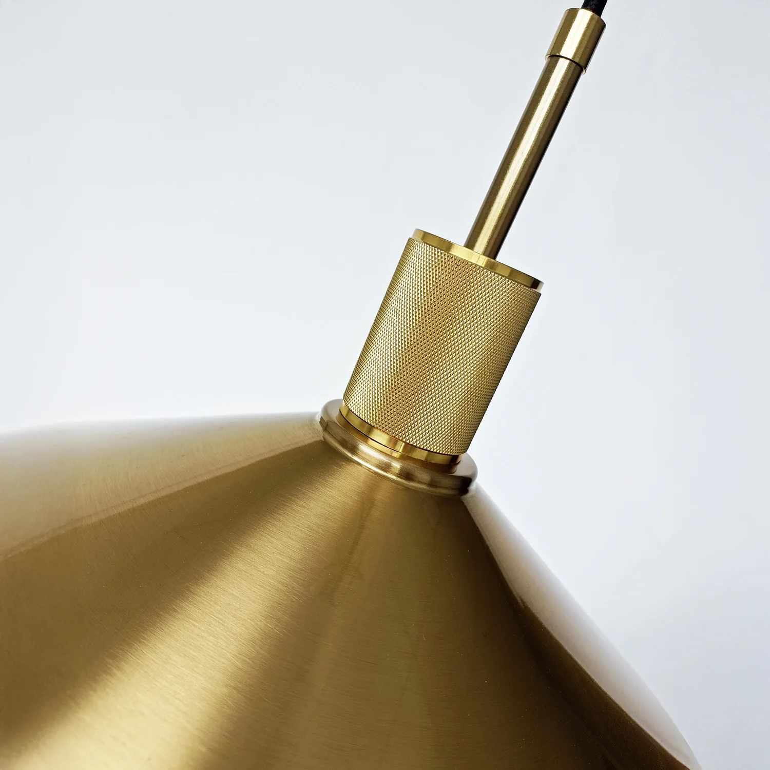 Quentin Knurled Brass Loft Pendant Light (Brass | Black) - Image 11
