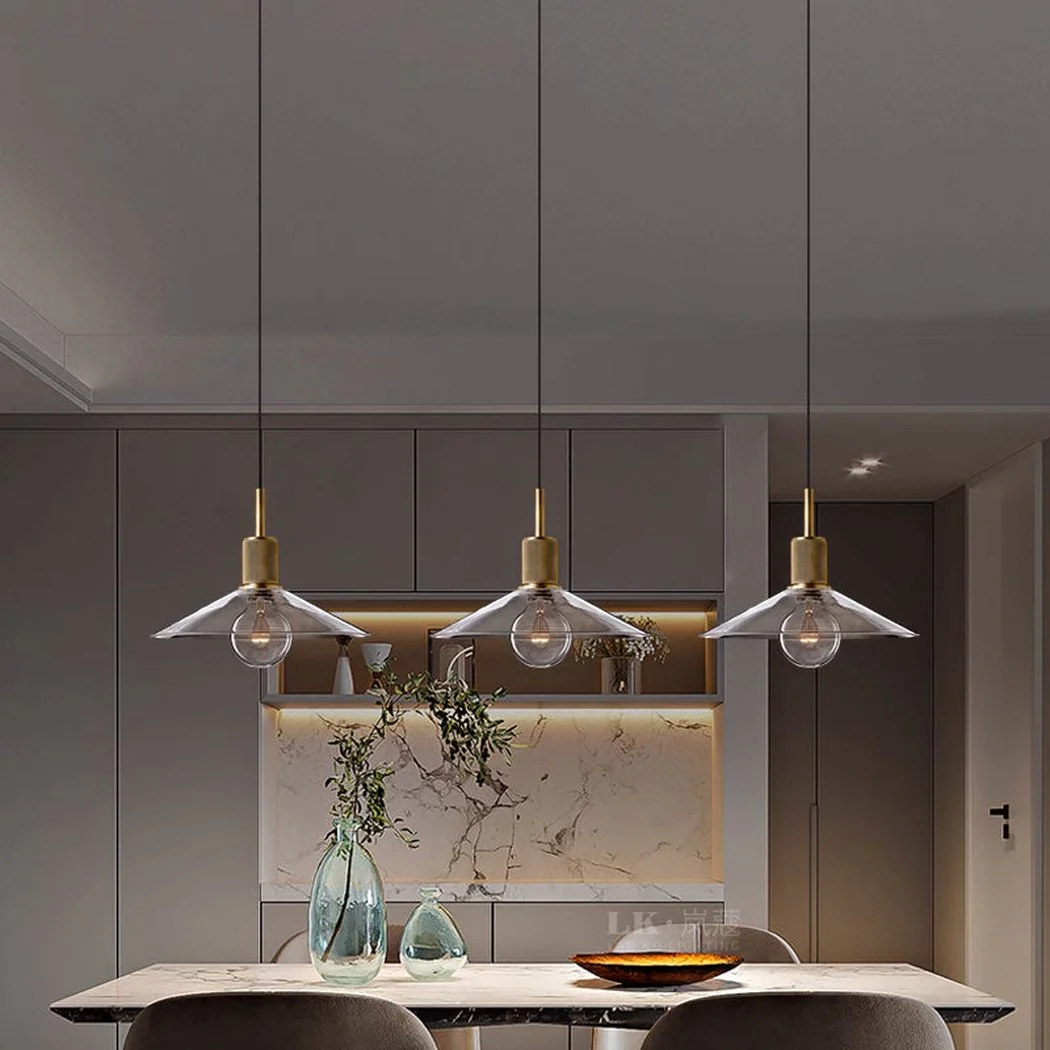 Quentin Knurled Brass Loft Pendant Light (Brass | Black) - Image 6