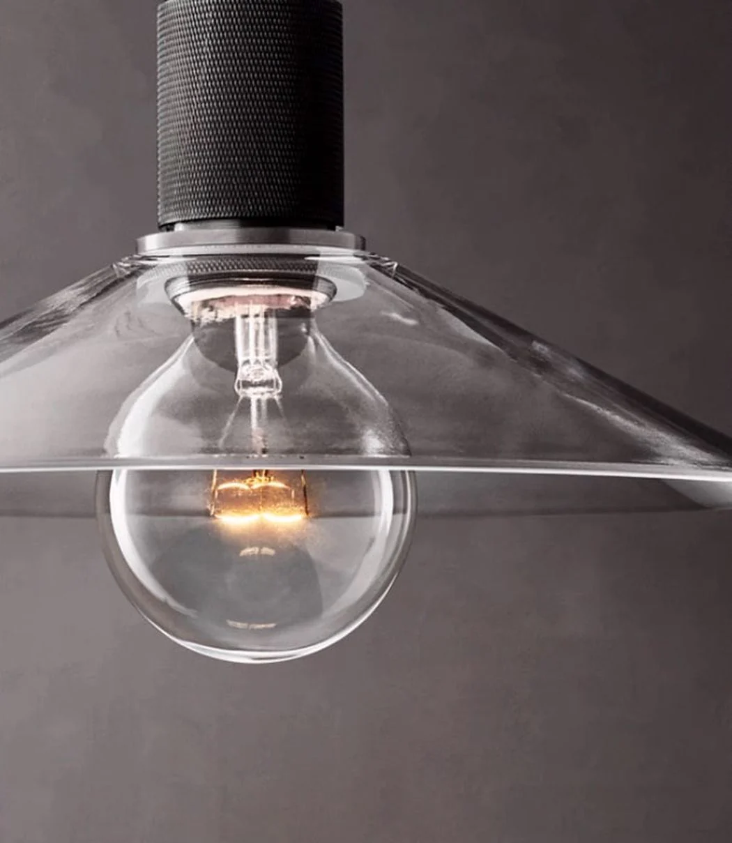 Quentin Knurled Brass Loft Pendant Light (Brass | Black) - Image 9