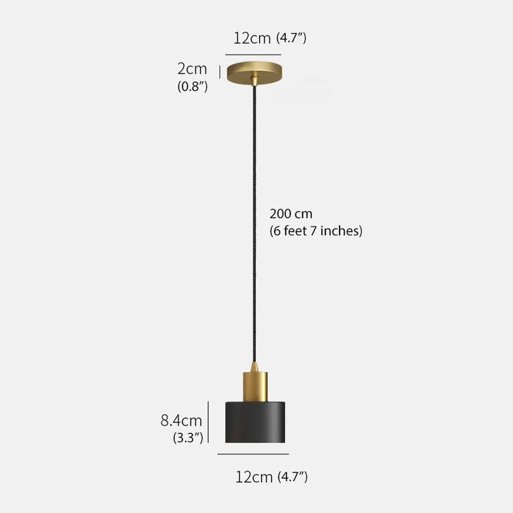 Raffles two tone black and brass pendant light - Image 3