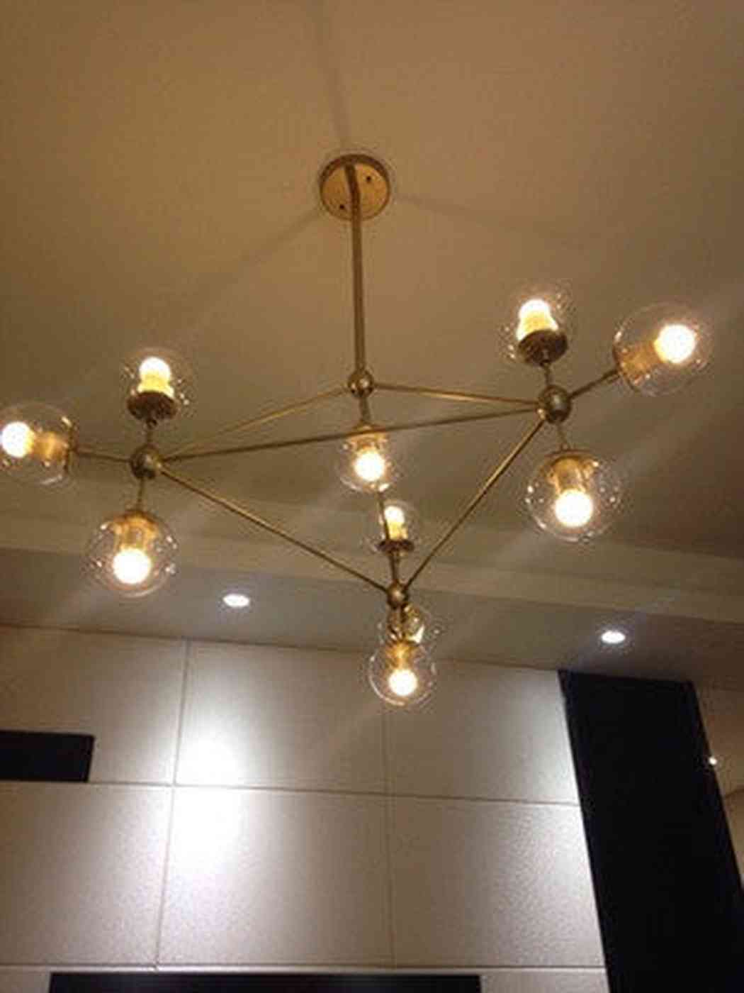 Ritz 10 Bulb Brass Pendant Light - Image 7