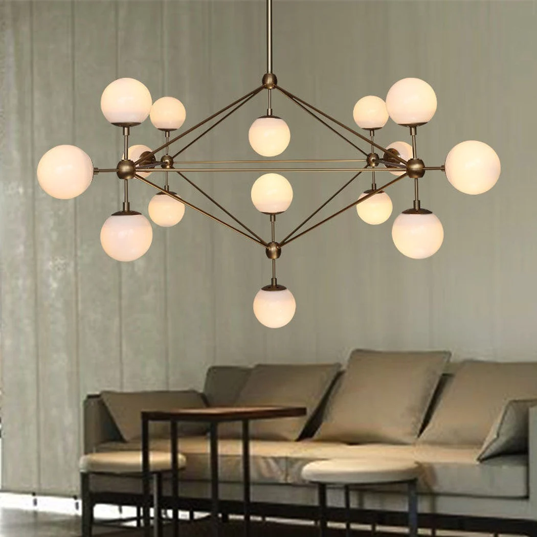 Ritz 15 Bulb Brass Pendant Light - Image 5