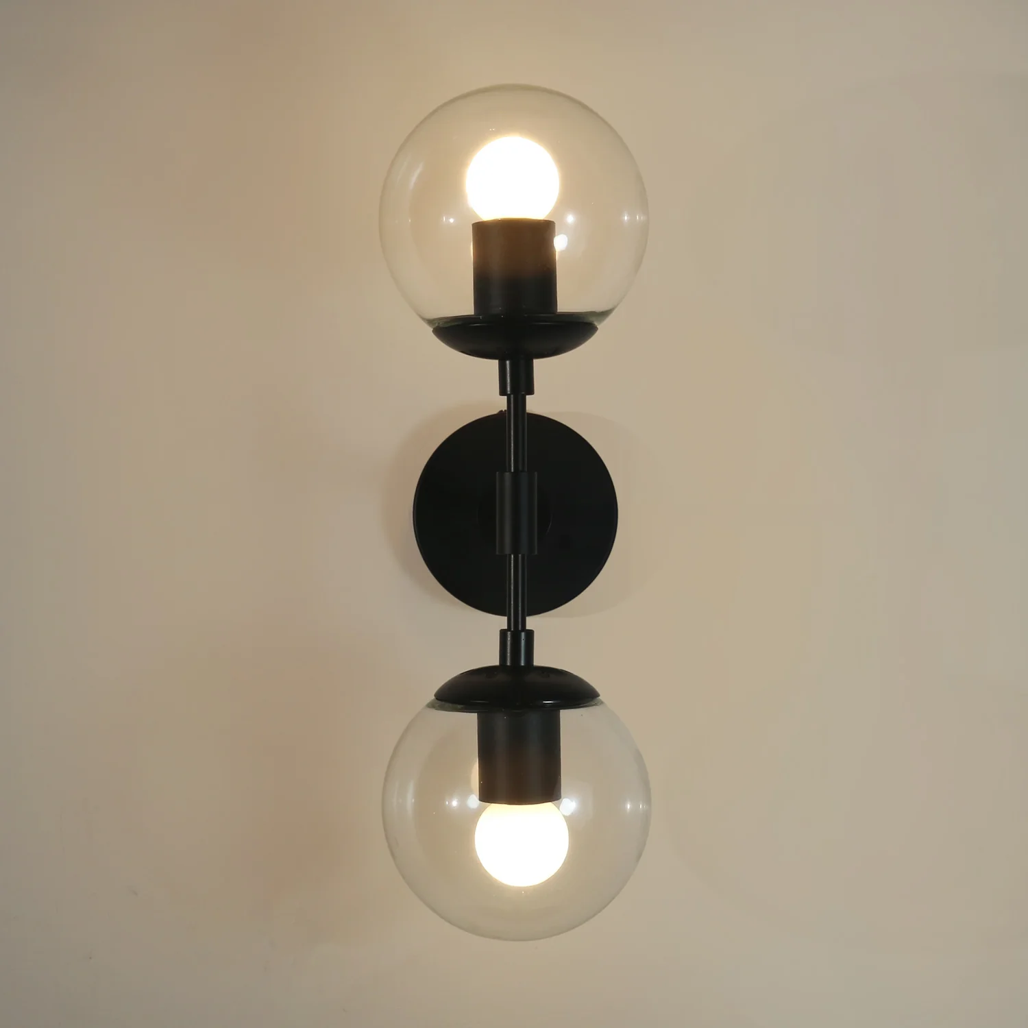 Ritz Duo Black Art Deco Wall Sconce - Image 4