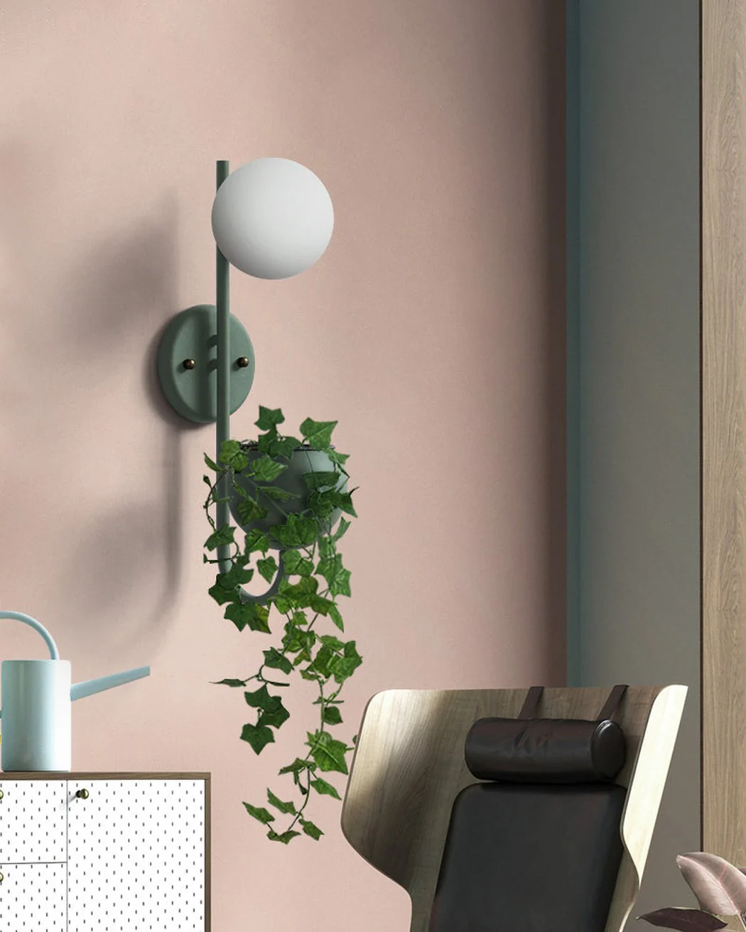 Ritz Single Head Pot Plant Wall Light - Image 13
