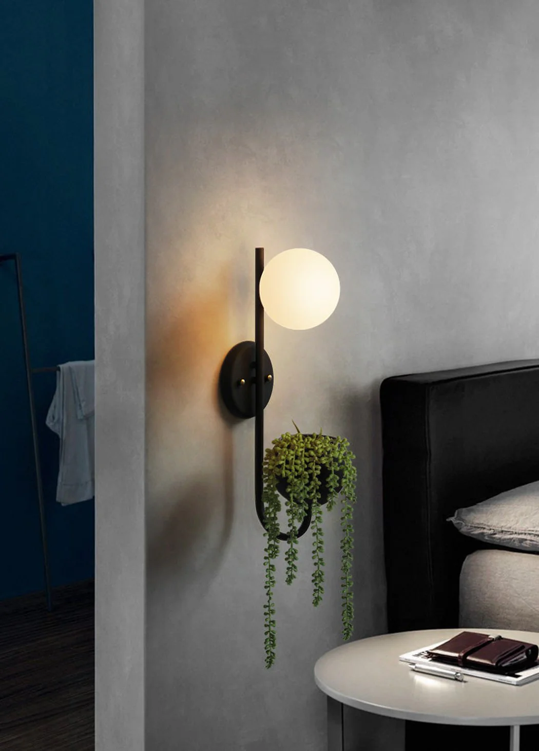 Ritz Single Head Pot Plant Wall Light - Image 14