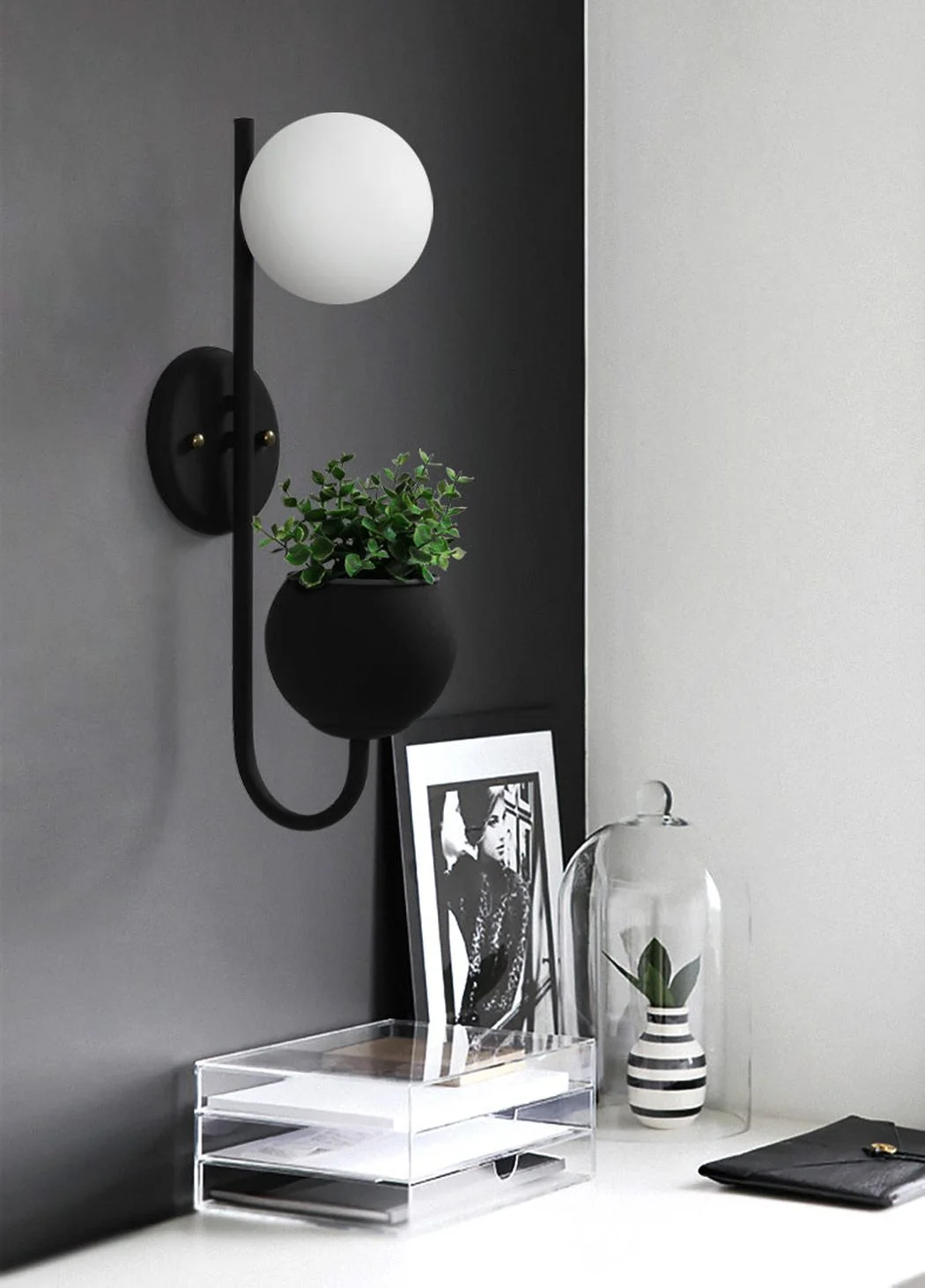 Ritz Single Head Pot Plant Wall Light - Image 16
