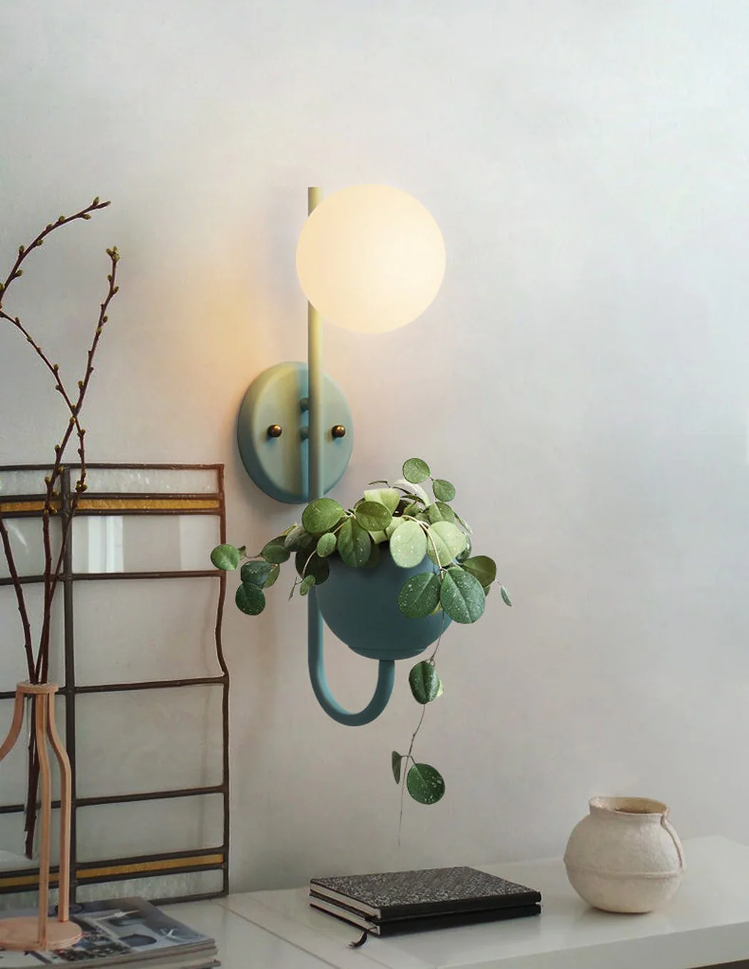 Ritz Single Head Pot Plant Wall Light - Image 6