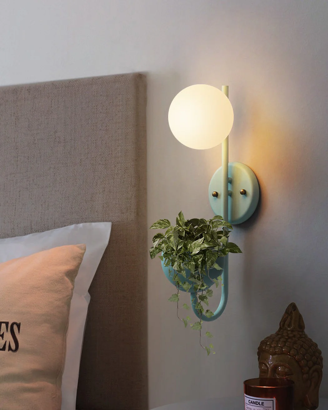 Ritz Single Head Pot Plant Wall Light - Image 9
