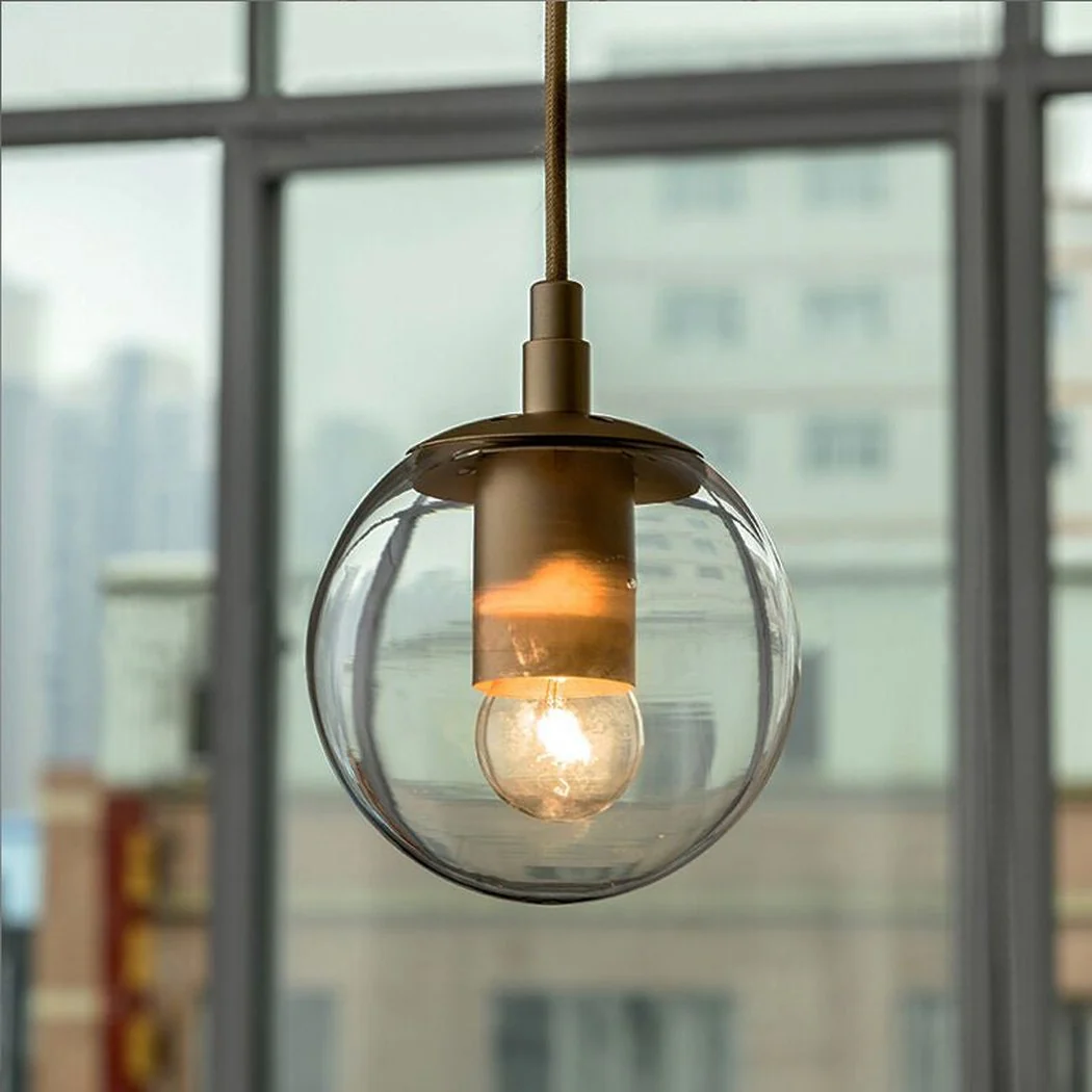 Ritz Single Head Brass Coloured Pendant Light