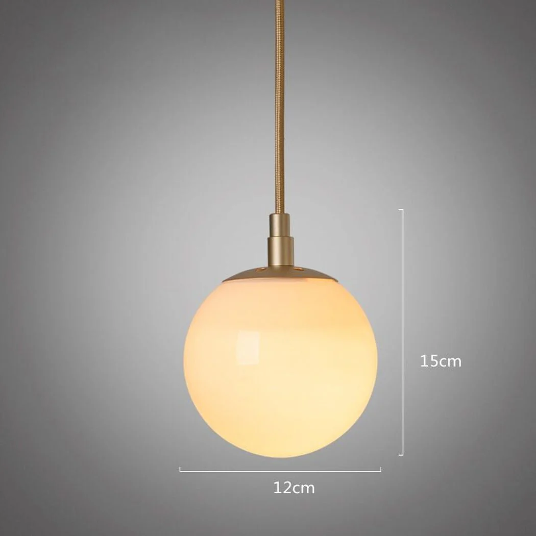 Ritz Single Head Brass Coloured Pendant Light - Image 10